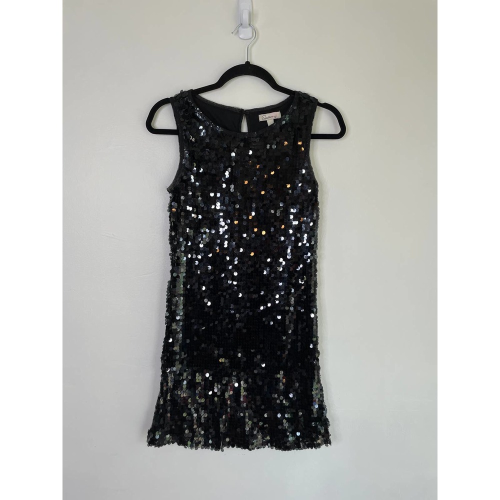 Speechless Black Sequin Sleeveless Dress